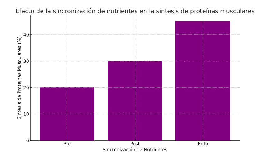 ¿Cómo definir la musculatura? Guía completa y consejos clave. 6 Soncronización nutrientes síntesis proteínas