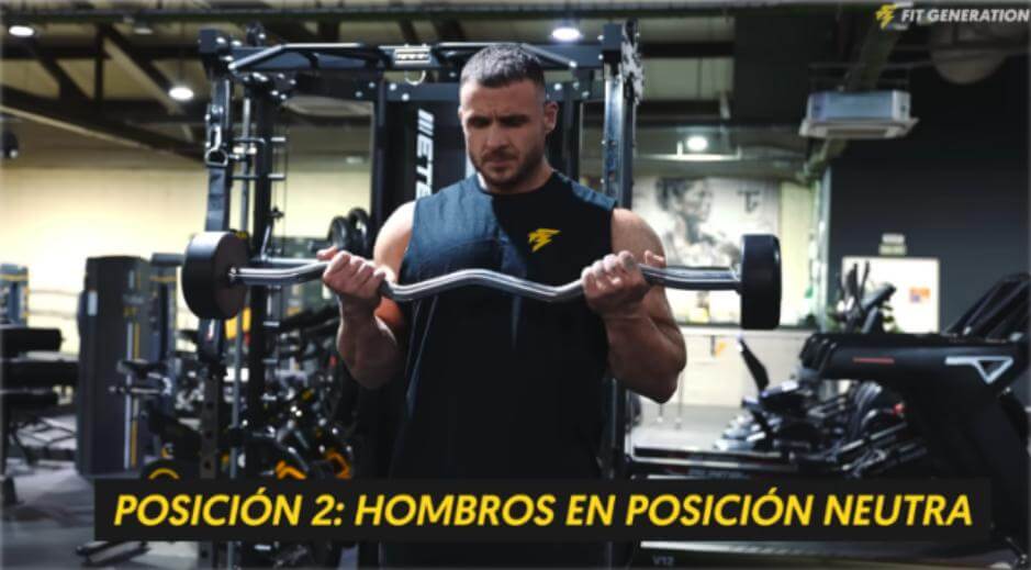 Hombros en posición neutra