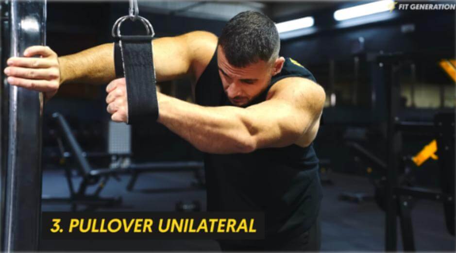 Pullover unilateral desde polea alta