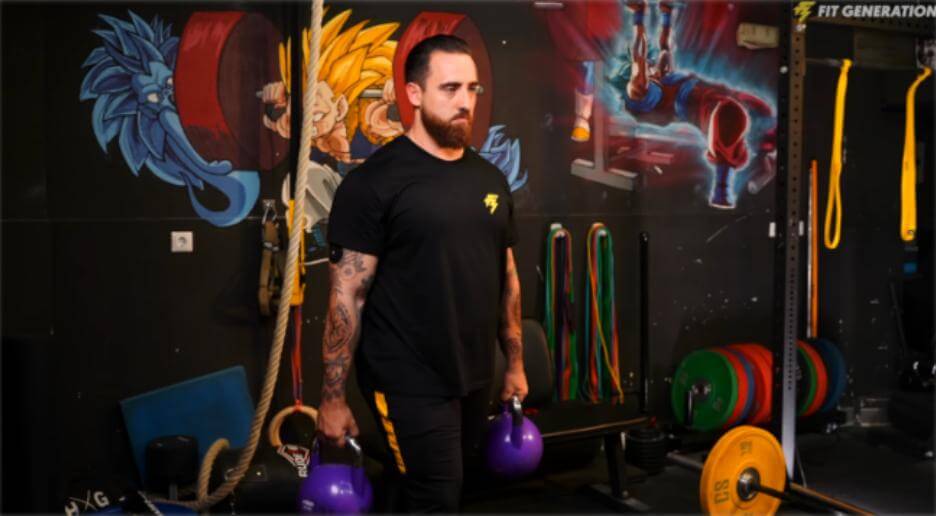 Ejercicio de paseo del granjero