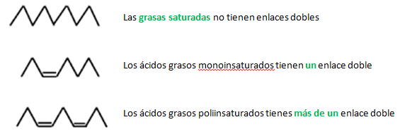 Representación grasas saturadas