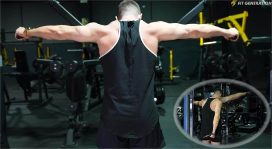 Elevaciones laterales en máquina