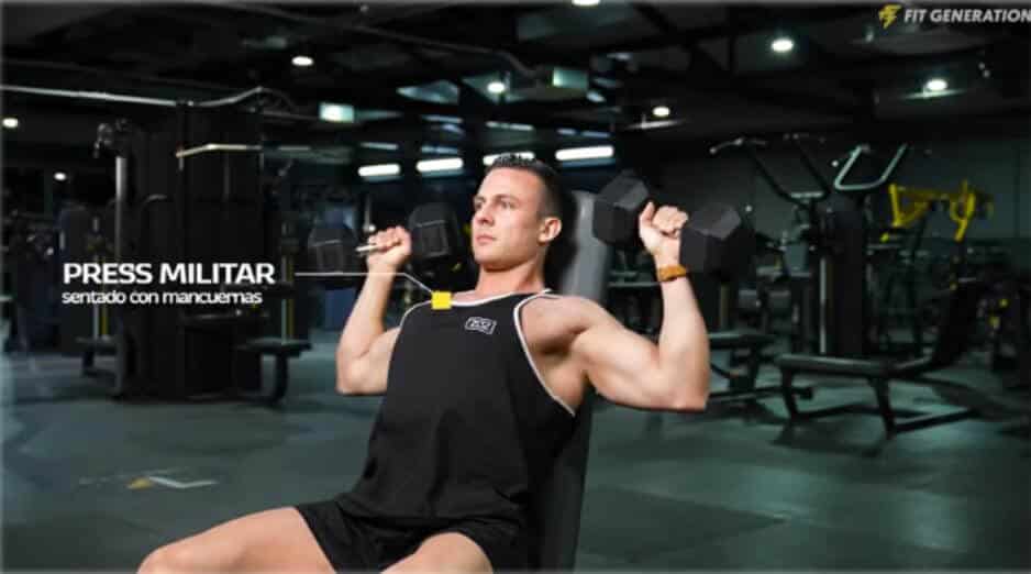 Press militar con mancuernas