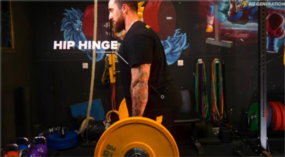 Fase excéntrica peso muerto rumano