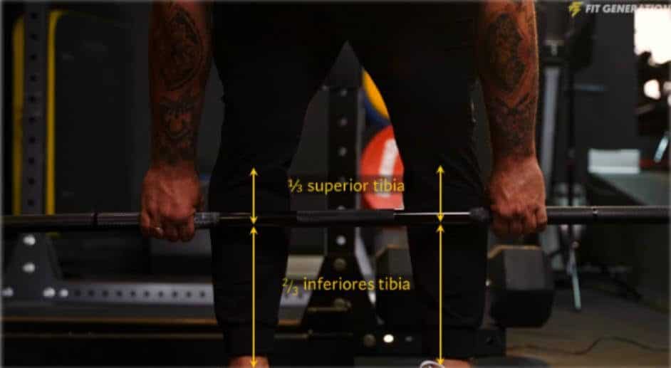 Tomar como referencia tercio superior