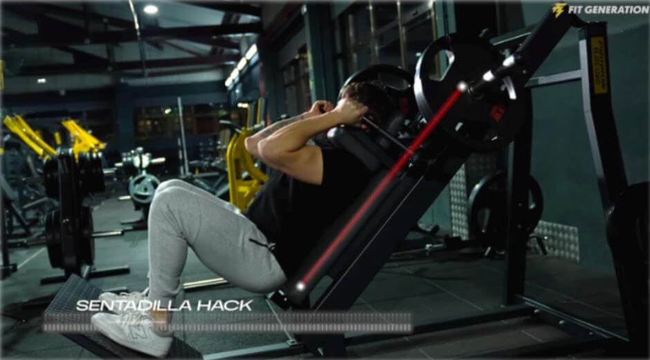 Ejecución sentadilla hack