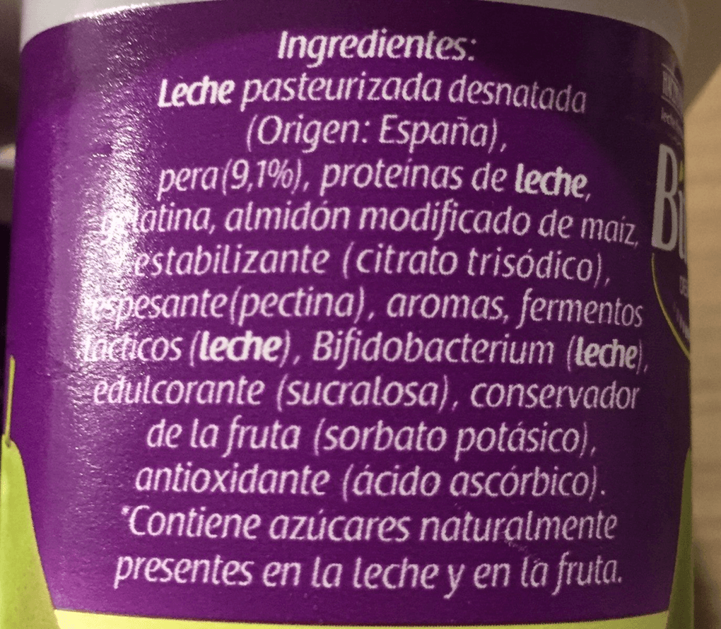 Yogures zero o edulcorados