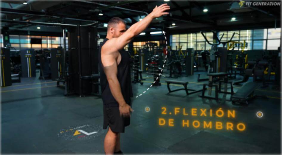 Movimiento flexión de hombro