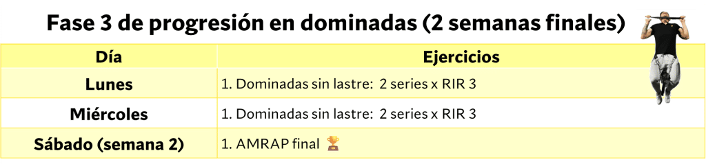 Semanas finales progresión en dominadas