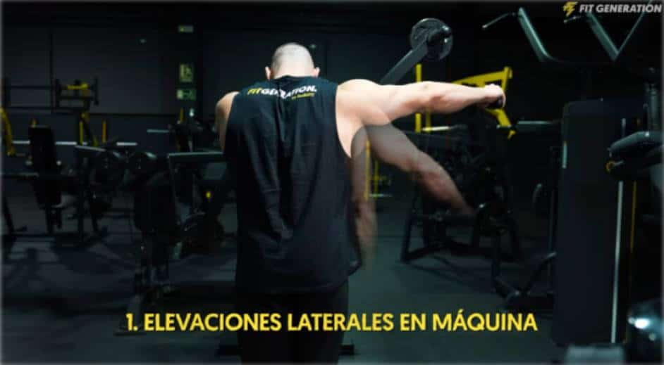 Elevaciones laterales en maquina