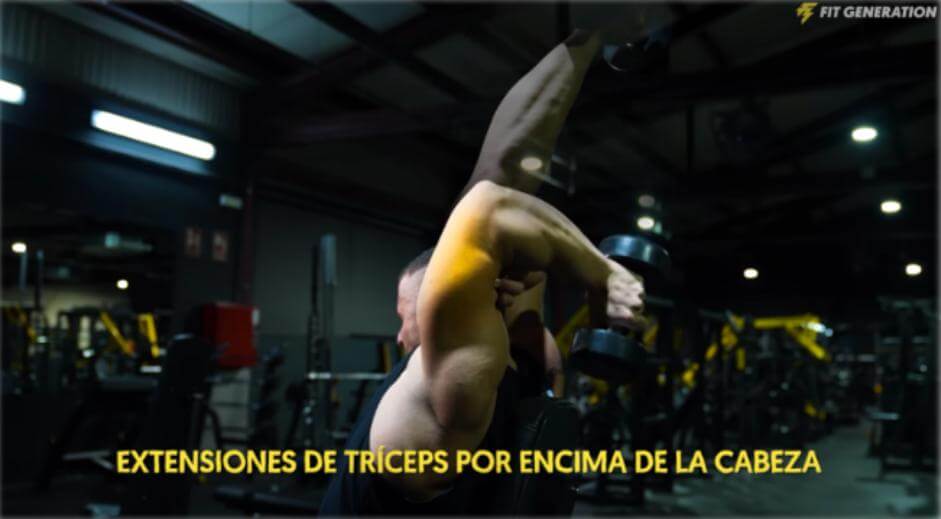 Extensiones de tríceps por encima  cabeza