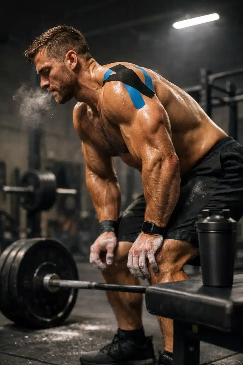 Síntesis de proteína muscular en laboratorio deportivo