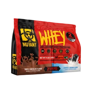 mutant whey protein 4lb triple chocolate y cookies and cream